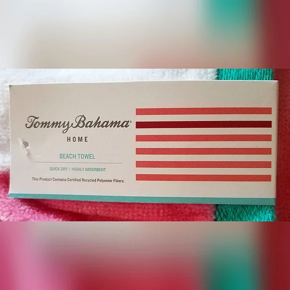 Tommy Bahama Beachside Stripe Oversized Beach Towel - Picture 2 of 10